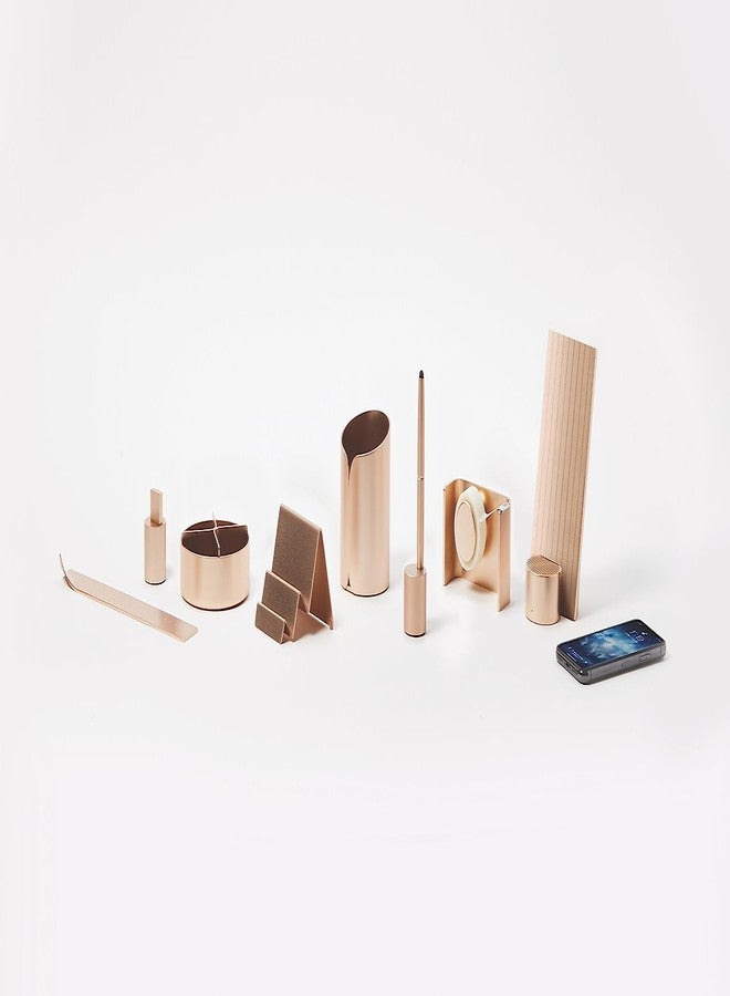 ليسكون حامل بطاقات ليكسون سيتي مصنوع من الألومنيوم (ذهبي ناعم) - Image 4