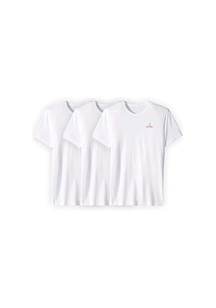 RUPA Men's Senor T-Shirts Undershirts - 3 Pack, Ribbed, XL, White - Image 3