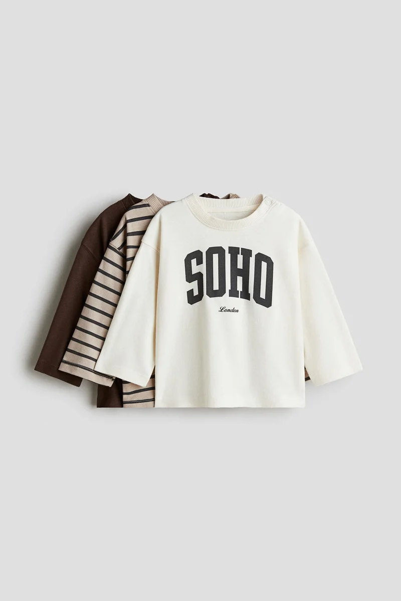 H&M 3-pack cotton T-shirts