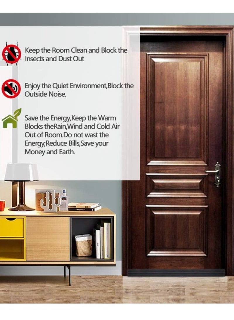 Door Draft Stopper Under Door Seal for Exterior/Interior Doors, Door Sweep Strip Under Door Draft Blocker, Soundproof Door Bottom Weather Stripping  - Image 5