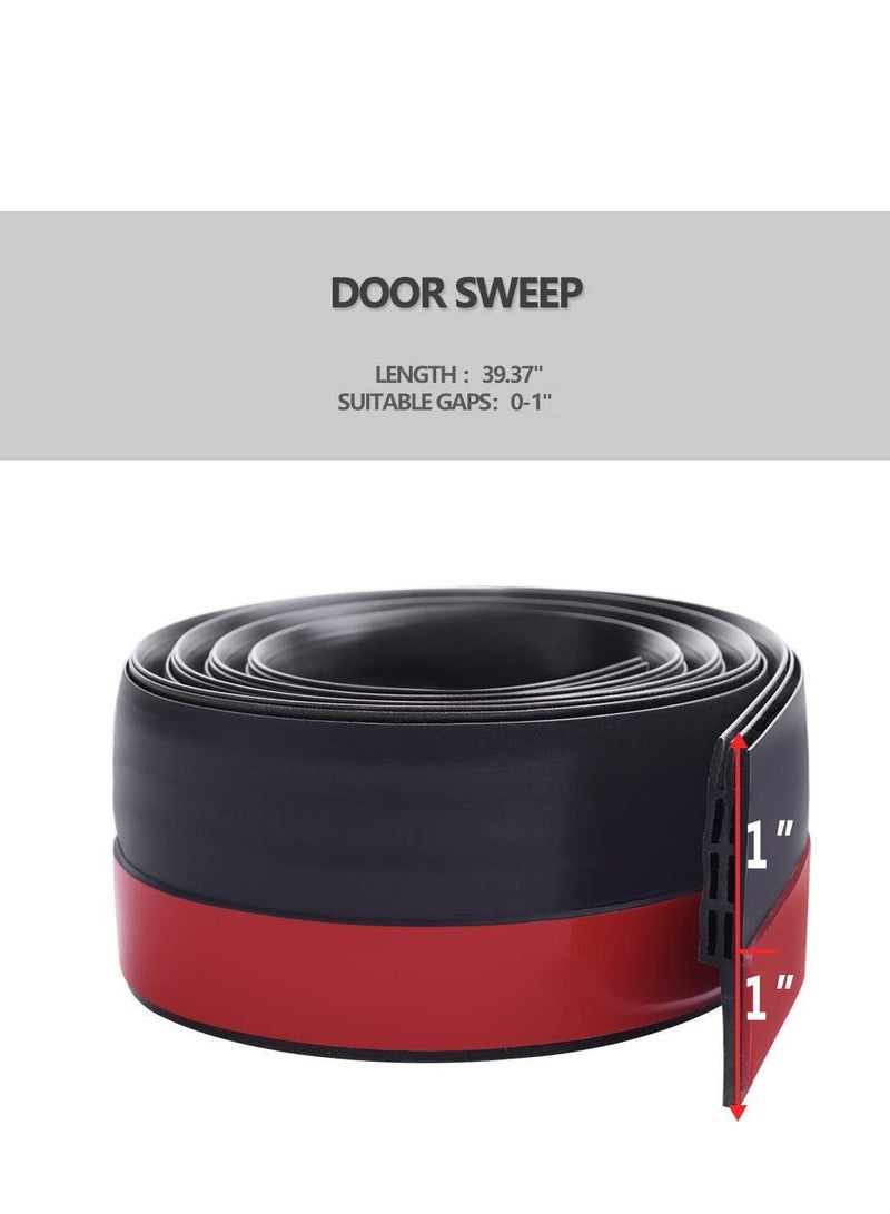 Door Draft Stopper Under Door Seal for Exterior/Interior Doors, Door Sweep Strip Under Door Draft Blocker, Soundproof Door Bottom Weather Stripping  - Image 3