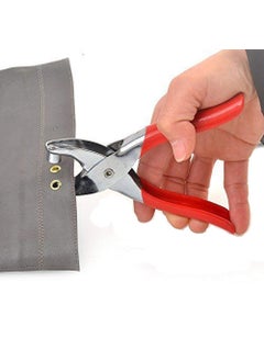 MBUYS MALL Mbuys Mall Leather Belt Hole Punch Pillar with Multi Tool Manual Belts Puncher Maker Machine Red Silver  - Image 5
