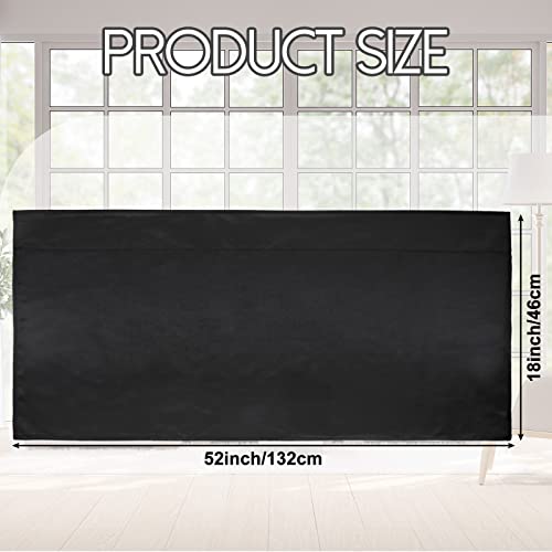 Frienda 4 Pcs Black Valance Curtains Blackout Fabric for Windows Basement Curtains Valance Rod Pocket Tier Window Valances for Bedroom Kitchen Living Room Privacy 52 x 18 Inch - Image 3