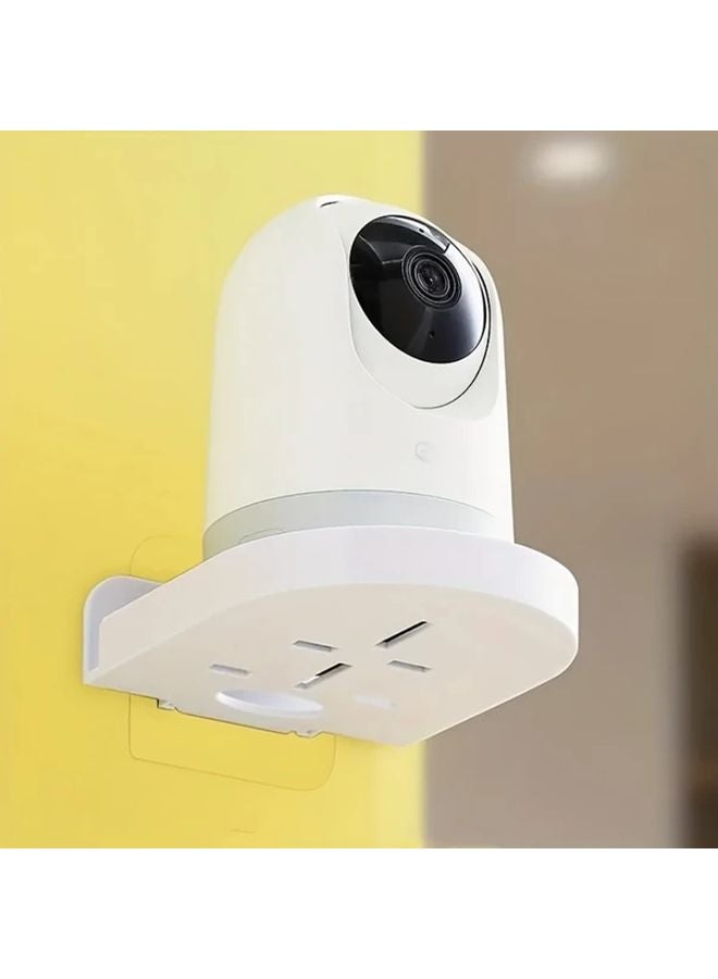 1 قطعة حامل كاميرا شفاف مثبت على الحائط خالٍ من الثقوب رف مراقبة - Image 2