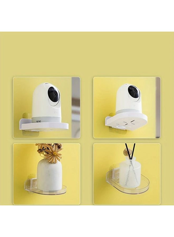 1 قطعة حامل كاميرا شفاف مثبت على الحائط خالٍ من الثقوب رف مراقبة - Image 4