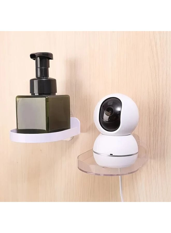 1 قطعة حامل كاميرا شفاف مثبت على الحائط خالٍ من الثقوب رف مراقبة - Image 5