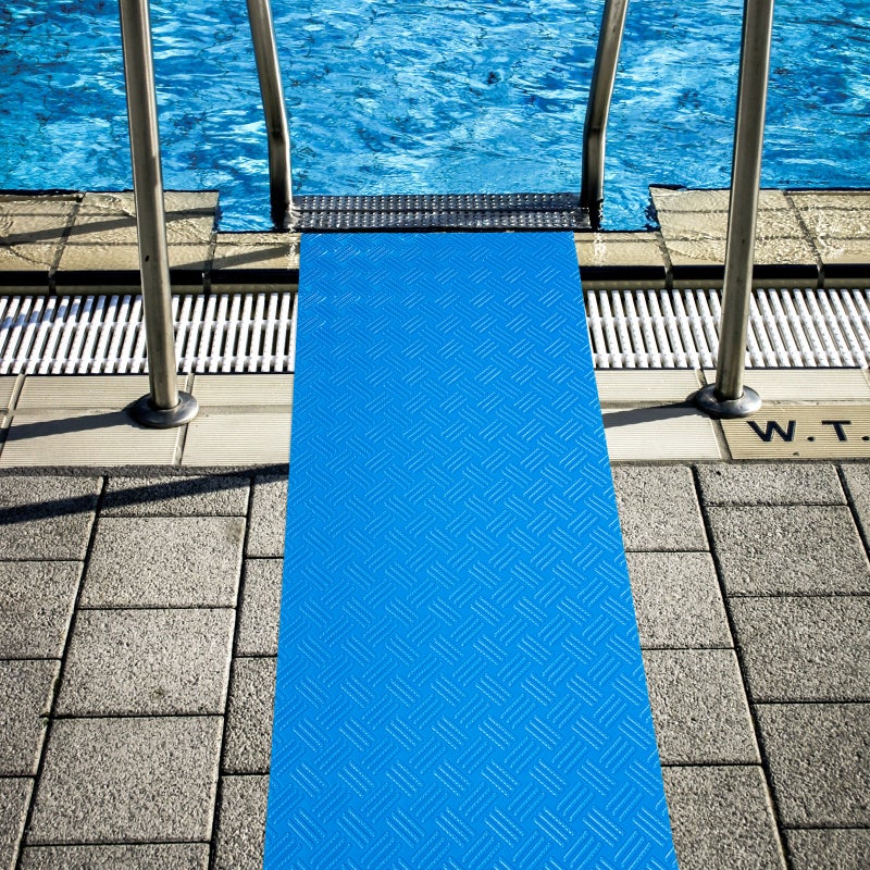1 Roll Pvc Nonslip Swimming Pool Pads Stripe Swimming Pool Anti-skid Pad Swimming Pool Supplies - Image 1