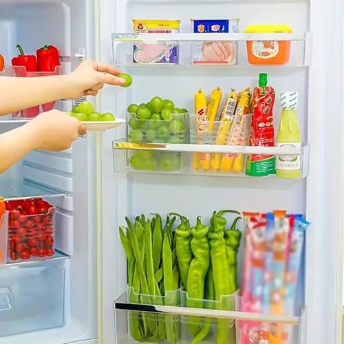 TASMAX Refrigerator Side Door Organizer for Fridge Containers for Storage, Fridge Organiser Storage Boxes, Fridge Box for Vegetables Curry Leaves Kitchen Accessories Items - Image 1