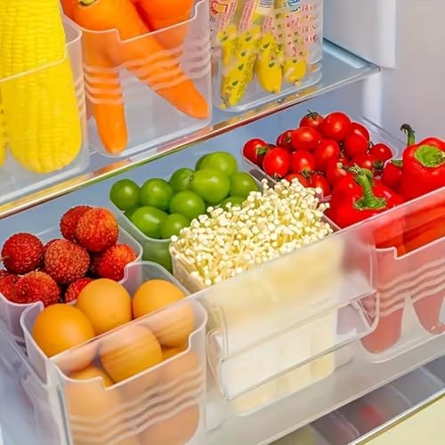 TASMAX Refrigerator Side Door Organizer for Fridge Containers for Storage, Fridge Organiser Storage Boxes, Fridge Box for Vegetables Curry Leaves Kitchen Accessories Items - Image 4
