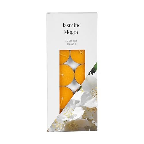 Parkash Candles Premium Scented Tea Light Candles Set of 10 || Home Decoratin (Jasmine MOGRA) - Image 2