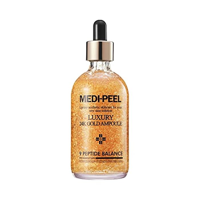 MEDI-PEEL Pure Gold 24K Ampoule 3.38 fl.oz / 100ml | 99.9% 24K Pure Gold All in One Ampoule, 5 Revitalizing Extracts To Minimize Moisture Loss, Brightens | Korean Skincare, For All Skin Types - Image 1