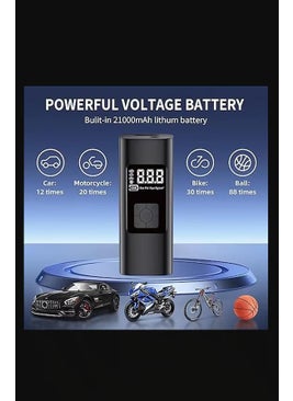 Qasul New Car Air Compressor Tire Inflator Pump With LED Light For Motorcycle Bike Tire  - Image 2
