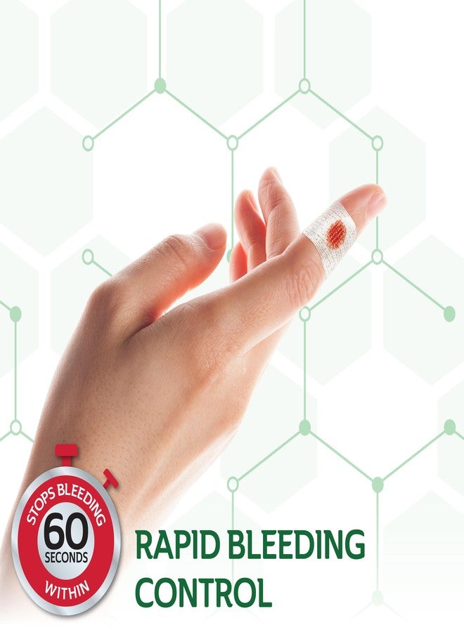 CURAD BloodStop Wound Dressing, 1” x 1”, Hemostatic Gauze Helps Stop Bleeding Quickly, For Cuts, Abrasions or Nosebleeds, 10 Count - Image 2