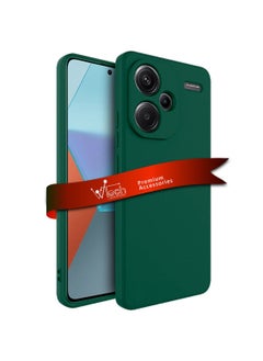 Wtech Soft Liquid Silicone Case Cover For Xiaomi Redmi Note 13 Pro+ / Redmi Note 13 Pro Plus 5G 2023 Dark Green 