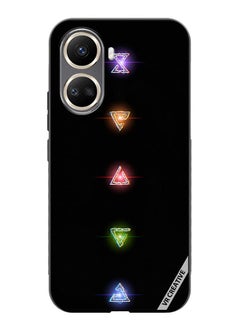 Protective Case Cover For Huawei Nova 10 SE Neon Lights Diamond Shapes Design Multicolour