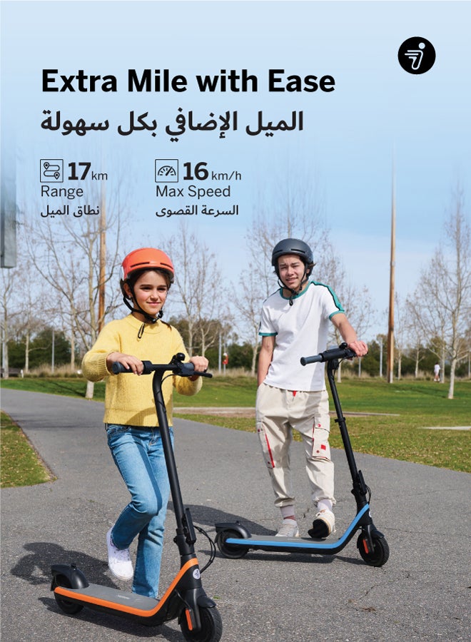 ninebot Segway C2 Pro Kids Electric Scooter, Three Speed Modes 20 km/h Fast Scooter, 15 km Long Range & 150W Powerful Motor, Adjustable Handle, RGB Lights & Bluetooth Speaker, 50 kg Rider Limit Kids Scooter - Image 3