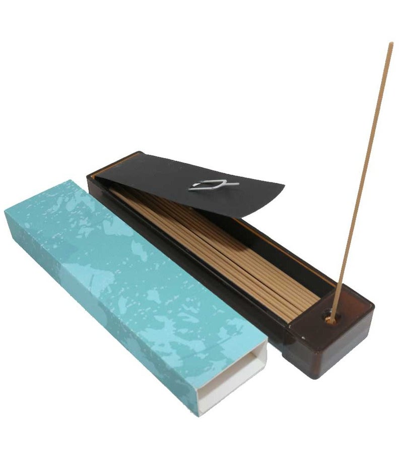 Bakhoor BoSidin Premium Cambodian Incense Sticks Gift Set (20 Pcs) – Natural 1.3mm Slim Incense with Built-in Holder and Travel Storage Case - Image 1