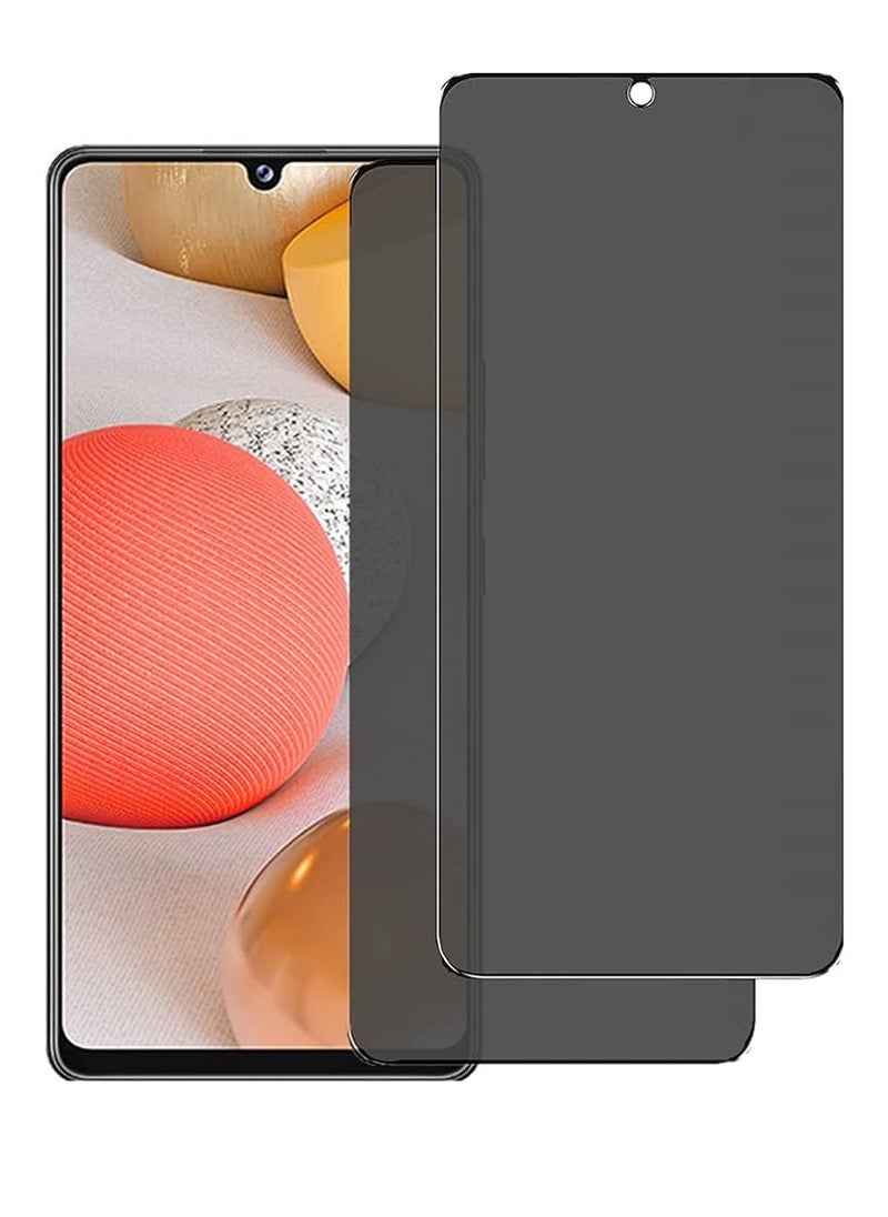 Super 2 Pieces Tempered Glass Screen Protector Anti-Spy Privacy Designed For Samsung Galaxy A42 Full Screen Coverage And Bubble Free - Image 1