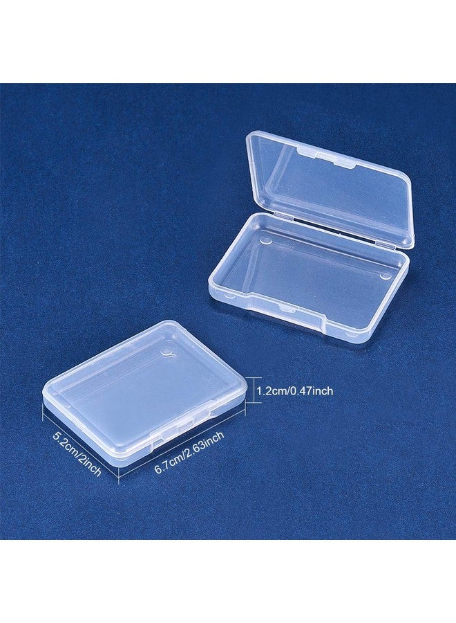 BENECREAT 18 Pack 2.63x2x0.47 Inches Rectangle Clear Plastic Bead Storage Containers Box Drawer Organizers with lid for Items,Earplugs,Pills,Tiny Bead,Jewelry Findings - Image 3
