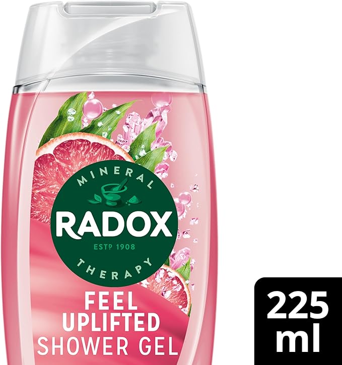 Radox Mineral Therapy Feel Uplifted Shower Gel with Grapefruit Ginger Scent 225 ml Pack of 6 - Image 2