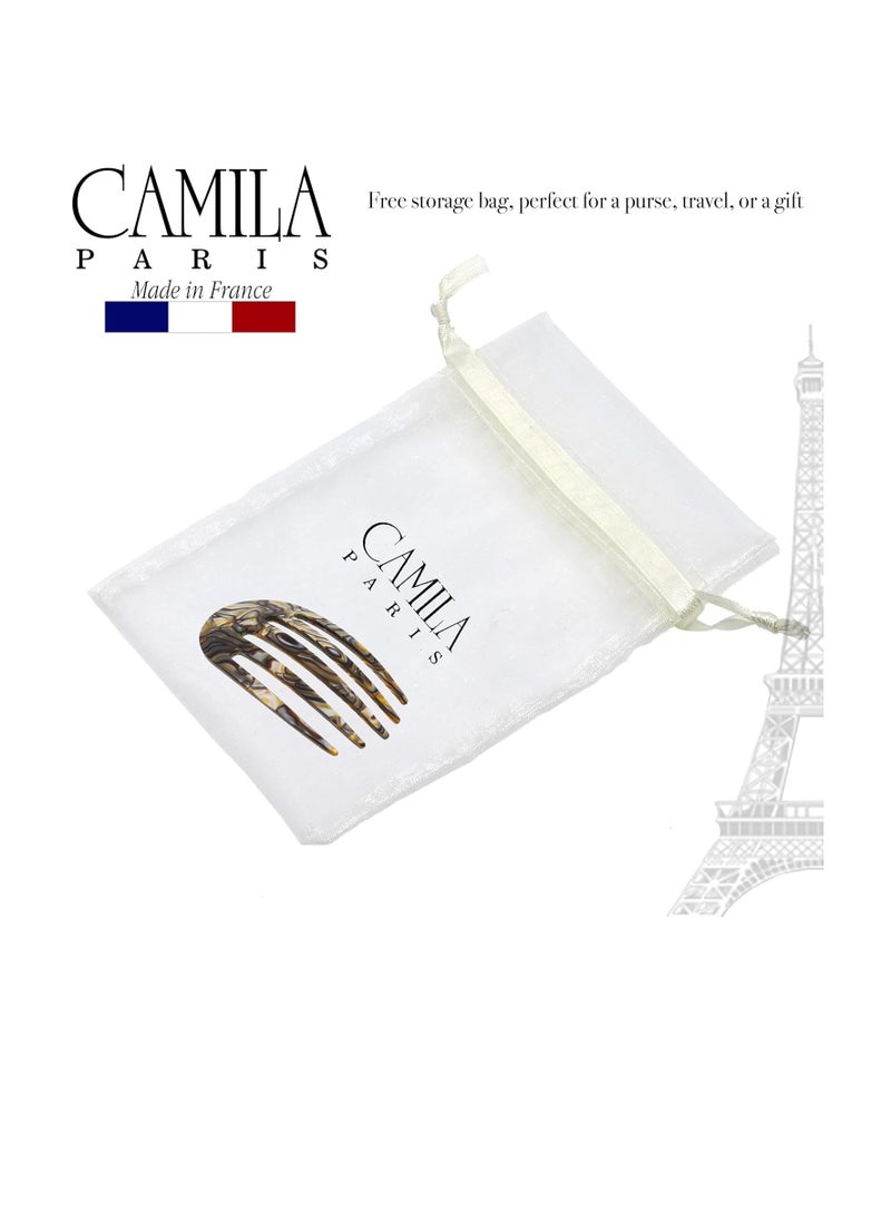 Camila Paris CP3399 French Hair Side Comb Small Rounded, Onyx, Handmade French Twist Hair Combs, Strong Hold Hair Clips for Women Bun Chignon, No Slip Styling Girls Hair Accessories Made in France - pzsku/Z605ED7E3C5FDBA23B5DDZ/45/_/1731586234/a4d2ee15-6db2-40a2-95aa-50f1f2423014