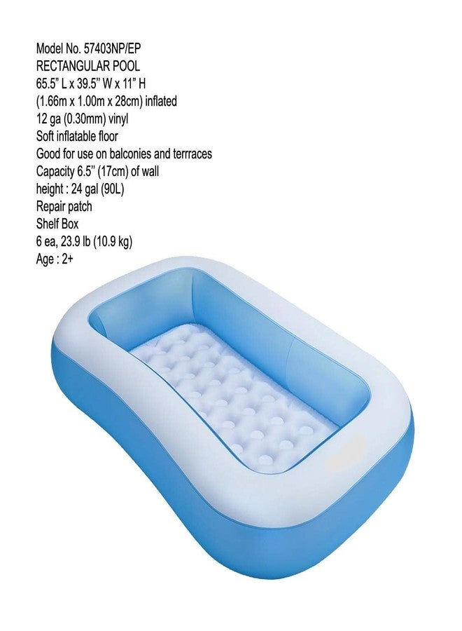 VWretails Swimming Pool for Kids Swimming Pool for Kids/Baby Bathing Tub for Girls & Boys. (Blue+Pump) - Image 4
