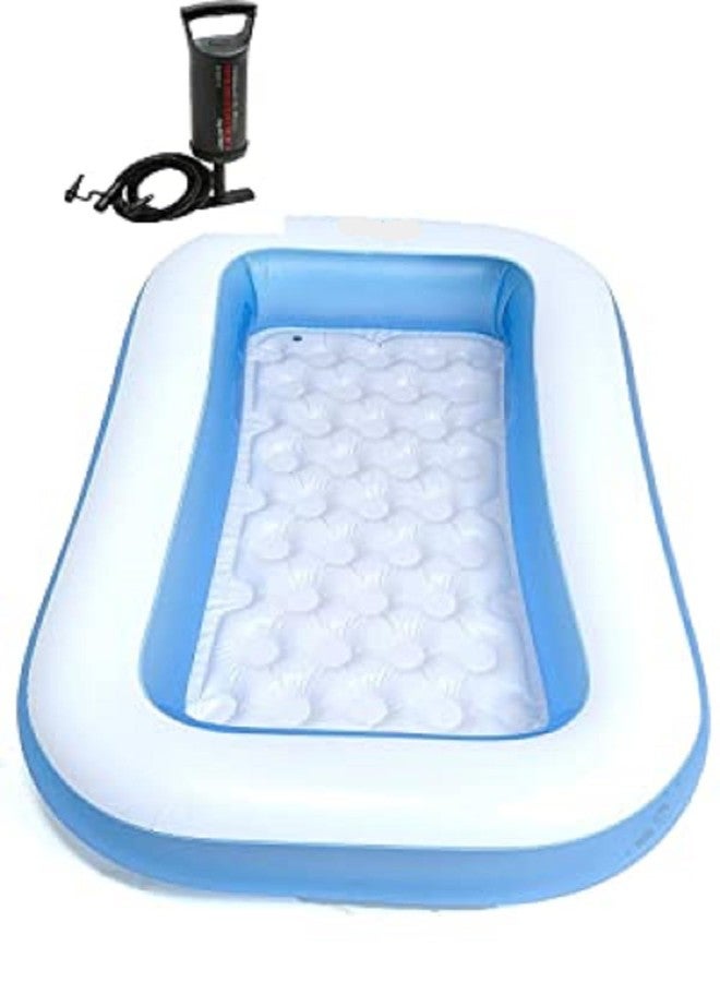 VWretails Swimming Pool for Kids Swimming Pool for Kids/Baby Bathing Tub for Girls & Boys. (Blue+Pump) - Image 3