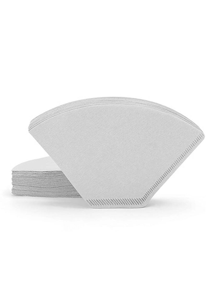 MIBRU Coffee Filter U102 White 1-4cups 100pcs Set  - Image 1