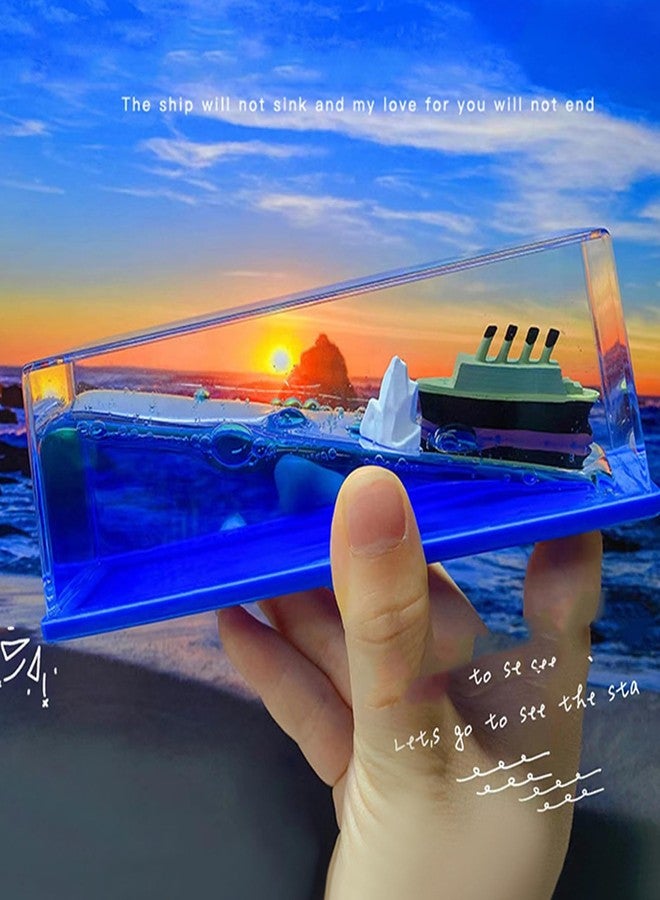 Ptaexcel Unsinkable Boat In A Box, Cruise Ship Toy Fluid Drift Bottle Model Decoration Home Toys Gift.-Kids, Multicolor - Image 3
