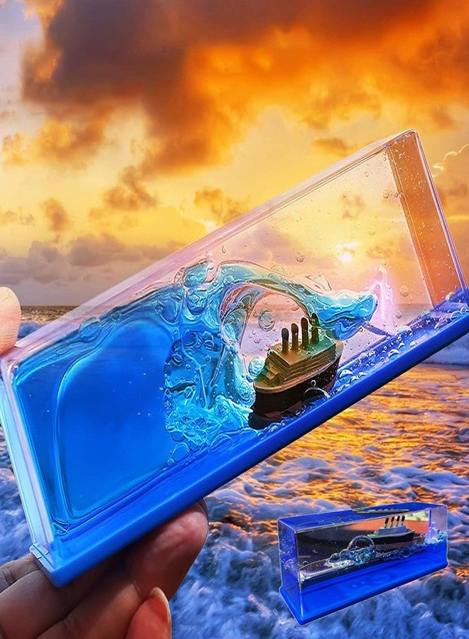 Ptaexcel Unsinkable Boat In A Box, Cruise Ship Toy Fluid Drift Bottle Model Decoration Home Toys Gift.-Kids, Multicolor - Image 1