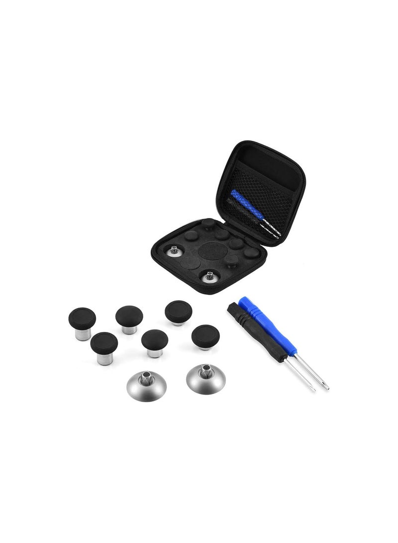 GGOOT PS4 Joystick Replacement Mini Buttons Kit, Flea Stick Caps with Different Heights for SONY PS4/XB OX ONE, Magnetic Base Replacement Part for Joystick  - Image 1