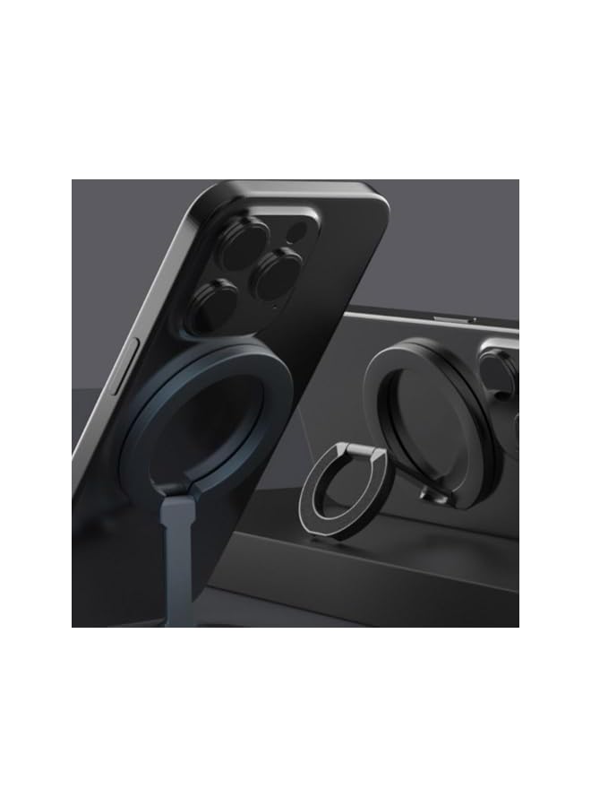 Green Tiger [2025 Newest] 4-in-1 Phone Ring Holder Strap, Phone Grip for Mag-Safe, Foldable & Adjustable Metal Cell Phone Rings Gripper Stand, Compatible with iPhone 16/15/14/13/12/Pro/Max/Plus (Black) - Image 4