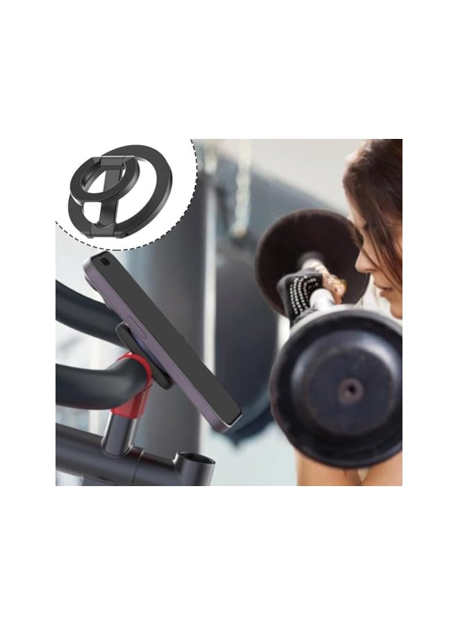 Green Tiger [2025 Newest] 4-in-1 Phone Ring Holder Strap, Phone Grip for Mag-Safe, Foldable & Adjustable Metal Cell Phone Rings Gripper Stand, Compatible with iPhone 16/15/14/13/12/Pro/Max/Plus (Black) - Image 3