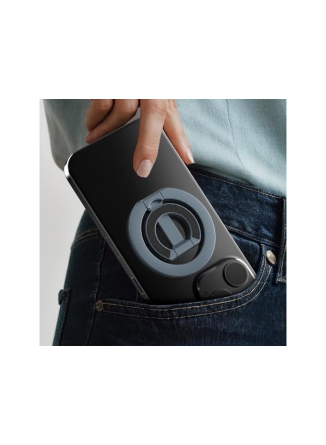 Green Tiger [2025 Newest] 4-in-1 Phone Ring Holder Strap, Phone Grip for Mag-Safe, Foldable & Adjustable Metal Cell Phone Rings Gripper Stand, Compatible with iPhone 16/15/14/13/12/Pro/Max/Plus (Black) - Image 2