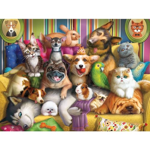 Bits and Pieces 500 Piece Jigsaw Puzzle for Adults Cute Pets Colorful Animals Dogs Cats Jigsaw Puzzle by Image World Completed Puzzle Size 18 x 24 - Image 5