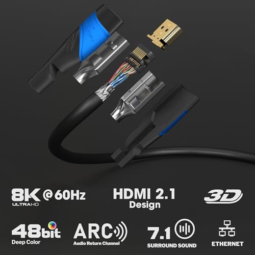 KabelDirekt – 8K / 4K HDMI Cable – 0.5ft & More HDMI Cables (0.5ft–75ft) – German-Engineered HDMI Cord – Supports 10K/8K@60Hz/4K@120Hz – HDMI Cable for HDTV, PC, PS5, Xbox, Switch - Image 2