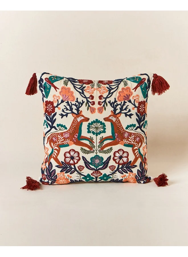 Chumbak Hangul Duo Cushion Cover, 16" | Kashmir Trails