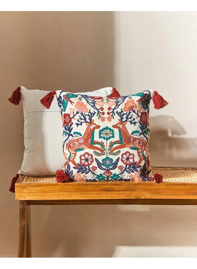 Chumbak Hangul Duo Cushion Cover, 16" | Kashmir Trails