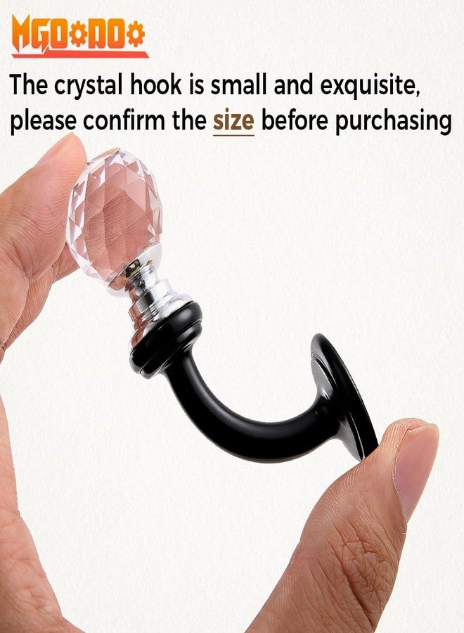 Mgoodoo Small Crystal Wall Mounted Hooks, 2.87x1.46 inch Bathroom Crystal Robe Holder Decorative Towel Hanger with Screw for Face Mask Hat Key Bags Bathroom Bedroom Kitchen - Image 4