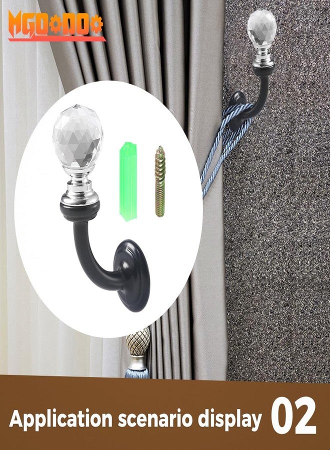 Mgoodoo Small Crystal Wall Mounted Hooks, 2.87x1.46 inch Bathroom Crystal Robe Holder Decorative Towel Hanger with Screw for Face Mask Hat Key Bags Bathroom Bedroom Kitchen - Image 5