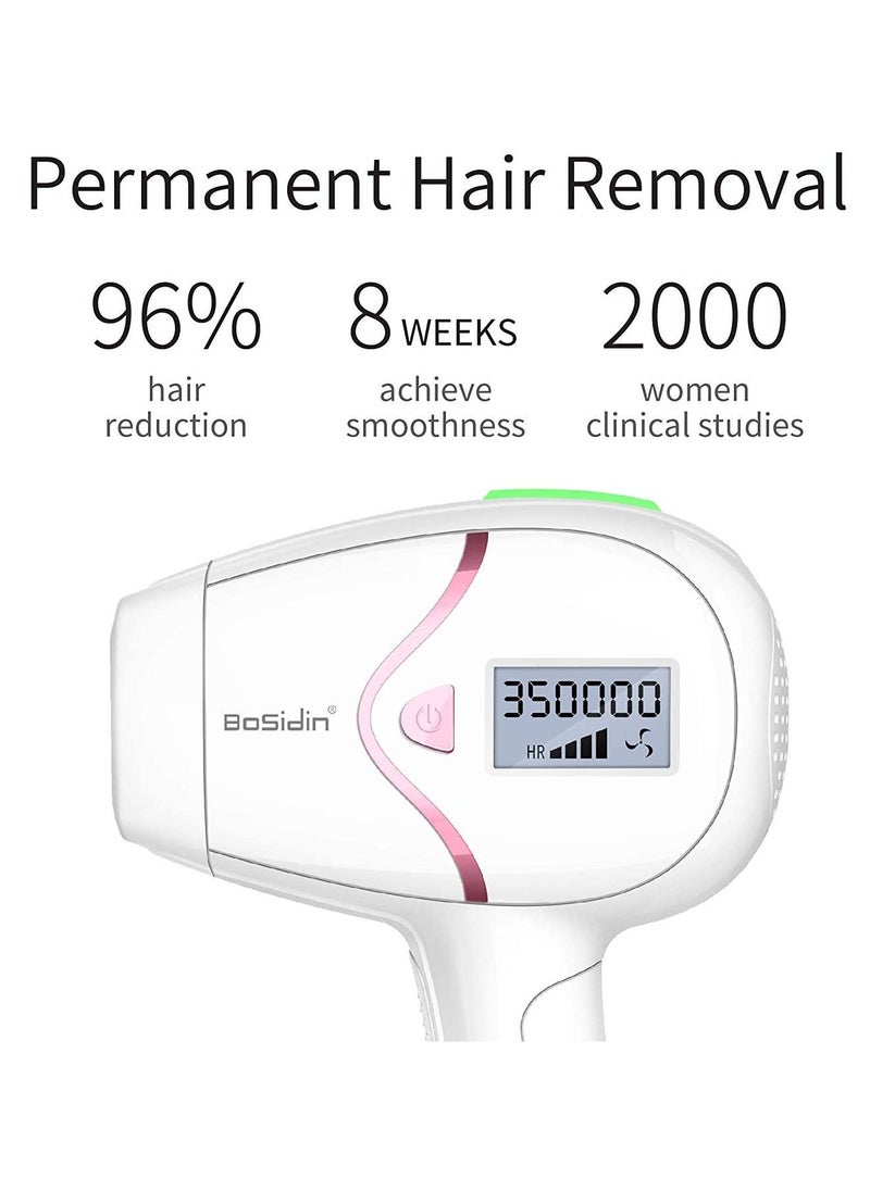 Bosidin BoSidin Permanent Hair Removal Device with Cooling Attachment, 350k Flashes, Painless Epilator for Women & Men – Body and Face  - Image 3