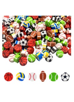 KASTWAVE 300 Pcs Sports Ball Pattern Mini Erasers for Kids, Assortment Novelty Pencil Erasers Bulk for Party Favor Home School Work Classroom Rewards Prizes Gift  - Image 1