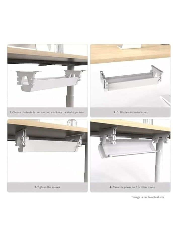 WORKSPACE Under Desk Multi-Functional Cable Mangement Tray (25 Inch) - Image 3