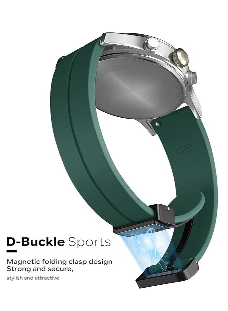 DUSALA Magnetic Watch Band 16mm 18mm 19mm 20mm 22mm  Soft Silicone Sport Watch Band for Men Women - Image 2