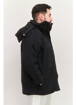 adidas Originals Men Sportswear Fit Outdoor Hooded Jacket, Black  - Image 2