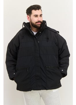 adidas Originals Men Sportswear Fit Outdoor Hooded Jacket, Black  - Image 1