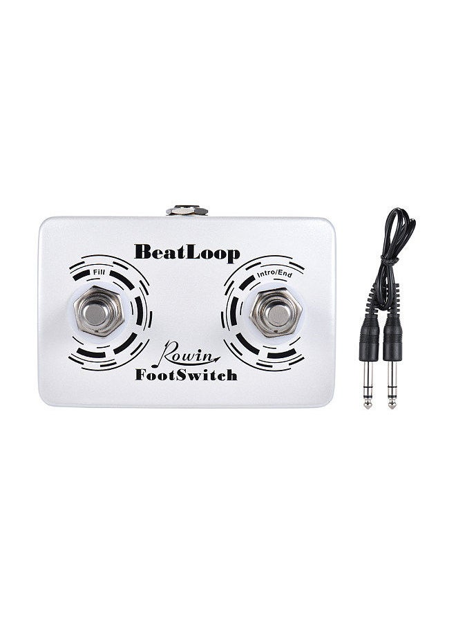 Rowin - BeatLoop Dual Footswitch Foot Switch Pedal for BEAT LOOP Recording Effect Pedal with 6.35mm Cable - Image 1