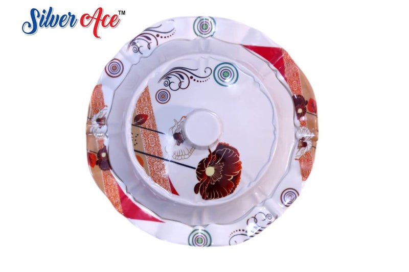 SILVER ACE Silver Ace Queen Crape Designer Melamine Dinner Set in Multicolor 43 Pieces - Image 3