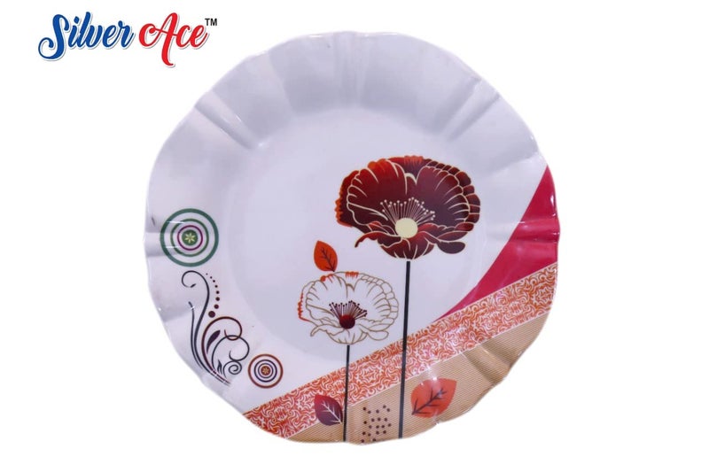 SILVER ACE Silver Ace Queen Crape Designer Melamine Dinner Set in Multicolor 43 Pieces - Image 2