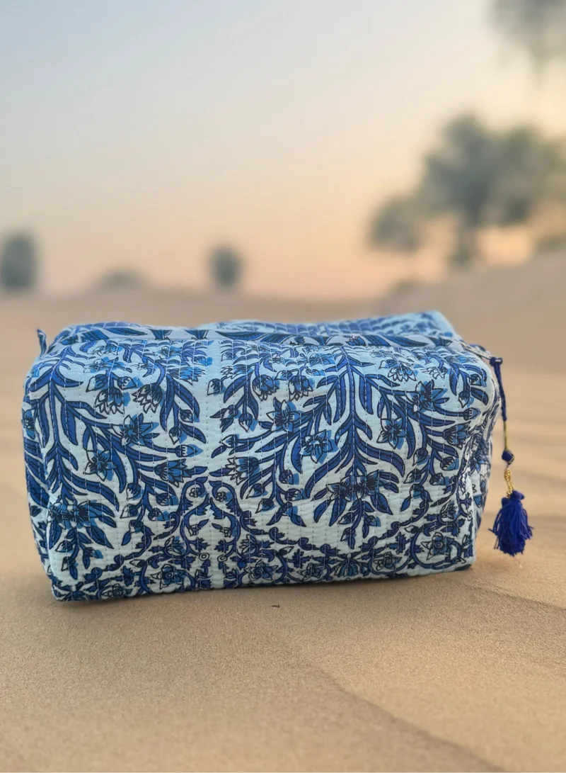 Tohfa Luxe Tohfa Luxe Saj Handmade Block Printed Pouch